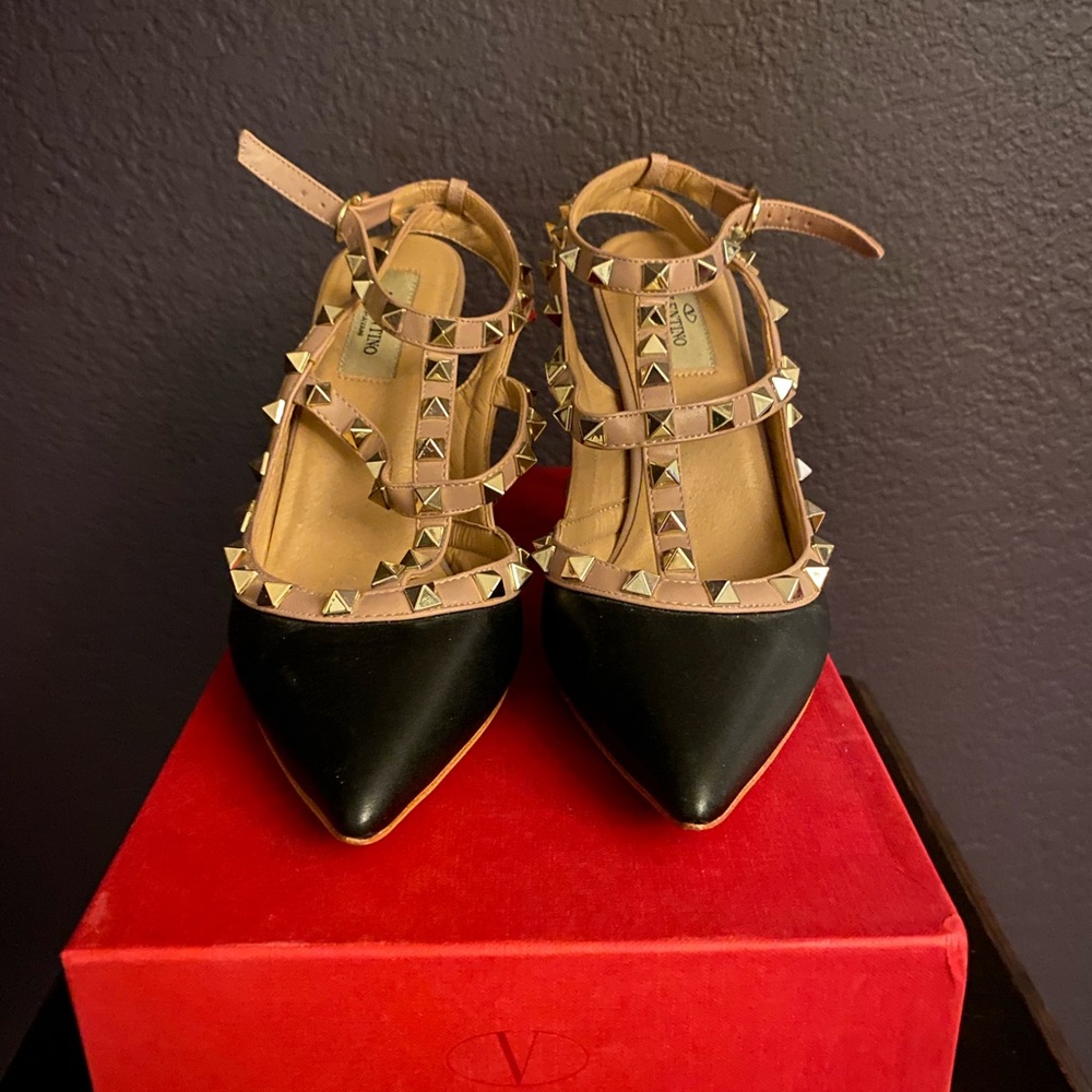 Black studded Valentino heels